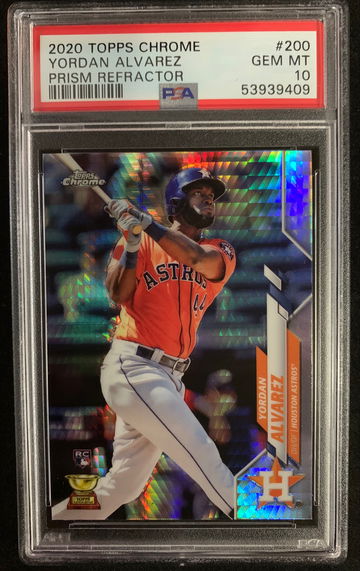 2020 Topps Chrome Yordan Alvarez Prism Refractor PSA 10