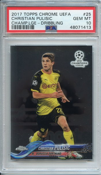 Christian Pulisic Topps Chrome UEFA PSA 10 NEP 413