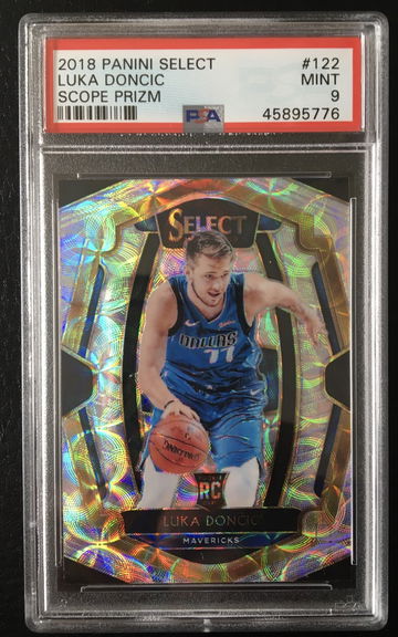 2018 Luka Doncic Panini Select Premier Scope Prizm #122 PSA 9