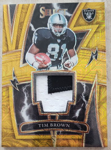 Tim Brown 2021 Select Sparks Jersey Patch GOLD /10