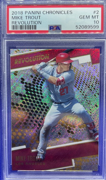 2018 PANINI CHRONICLES MIKE TROUT SELECT PSA 10 GEM MINT LA ANGELS LOW POP