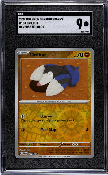 2024 Pokemon TCG #108/191 Drilbur Surging Sparks SGC 9