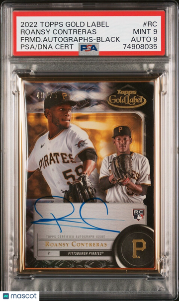 2022 Topps Gold Label Roansy Contreras #FA-RC Frmd. Autographs Black Insert PSA 9 Topps Auto 9