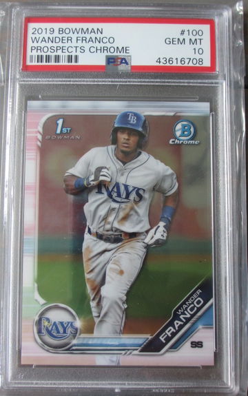 Wander Franco 2019 Bowman Prospects Chrome #100 PSA 10
