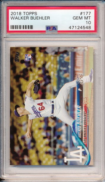 2018 Topps Series 1 Walker Buehler #177 PSA 10
