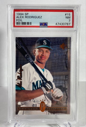 1994 SP Alex Rodriguez Foil Rookie PSA 7