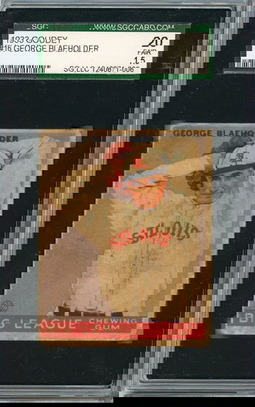 1933 Goudey George Blaeholder #16 SGC 1.5 P1361