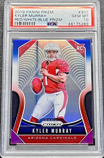 2019 Kyler Murray Panini Red White Blue Prizm #301 PSA 10 GEM MINT Rookie Card RC Arizona Cardinals