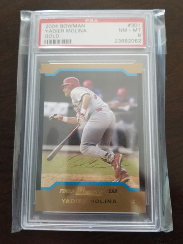 2004 bowman gold yadier molina
