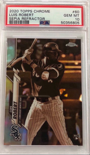 2020 Topps Chrome Luis Robert Sepia Refractor PSA 10