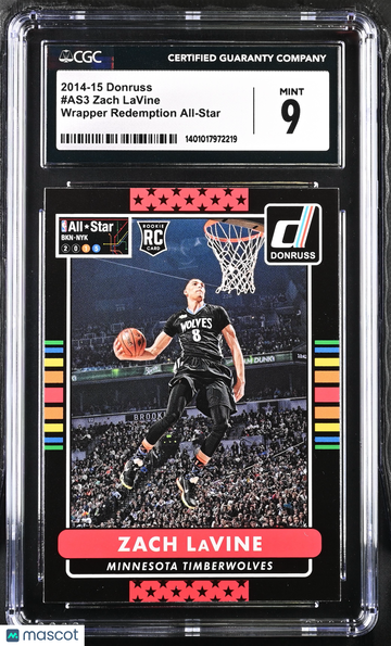 2014 Donruss Zach Lavine #AS3 Wrapper Redemption All-Star CGC 9