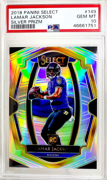 2018 Select Silver Lamar Jackson Premier Level #149 PSA 10