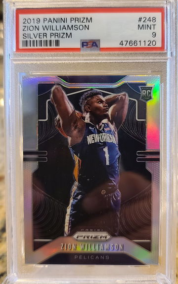 2019-20 Prizm Zion Williamson Silver Prizm PSA 9
