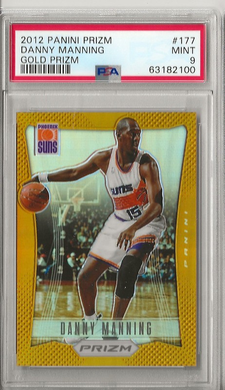 2012 Panini Prizm #177 Danny Manning Gold Prizm PSA 9 Mint 2/10