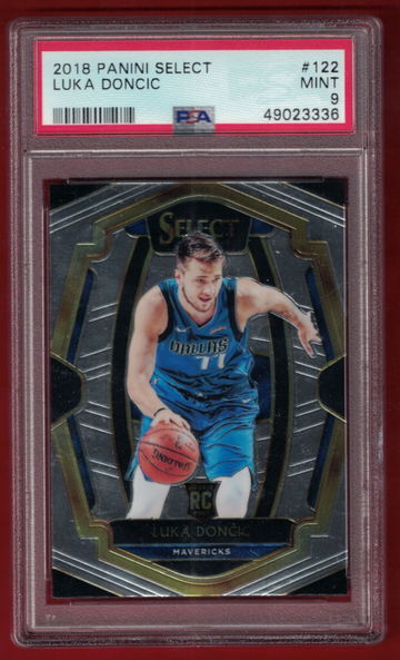 2018 PANINI SELECT LUKA DONCIC ( MAVERICKS ) PSA 9 PREMIER LEVEL ROOKIE CARD RC #122!