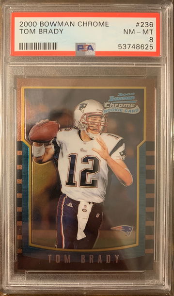 2000 Bowman Chrome Tom Brady Rookie RC