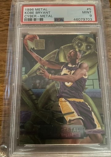 Kobe Bryant 1996 Metal Cyber Metal PSA 9