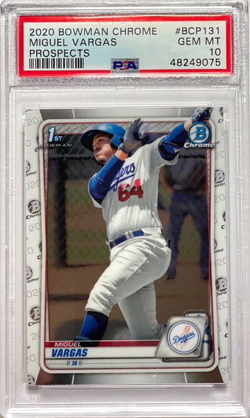 Miguel Vargas 2020 Bowman Chrome Prospects PSA10 Gem Mint 