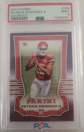 2017 Panini Patrick Mahomes Sacrifice /199 Rookie