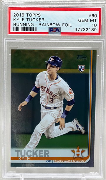 2019 Topp Kyle Tucker SP Running-Rainbow Foil PSA 10 Gem Mint