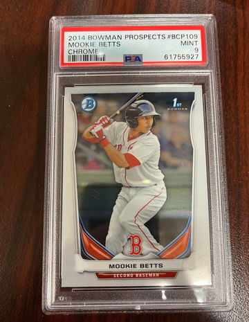 2014 Bowman Prospects Chrome Mookie Betts BCP109 PSA 9