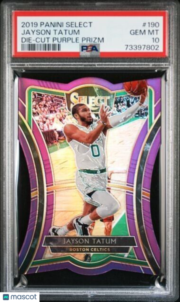 JAYSON TATUM 2019 Select Die Cut Purple Prizm 69/99 #190 PSA 10 CELTICS