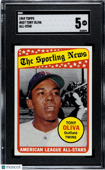 1969 Topps Tony Oliva #427 All Star SGC 5