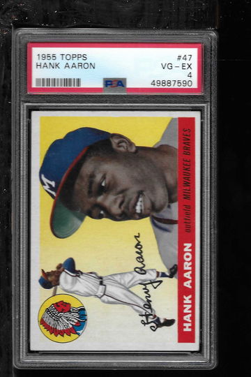 1955 TOPPS HANK AARON PSA 4