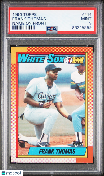 1990 Topps Frank Thomas #414 Name On Front PSA 9