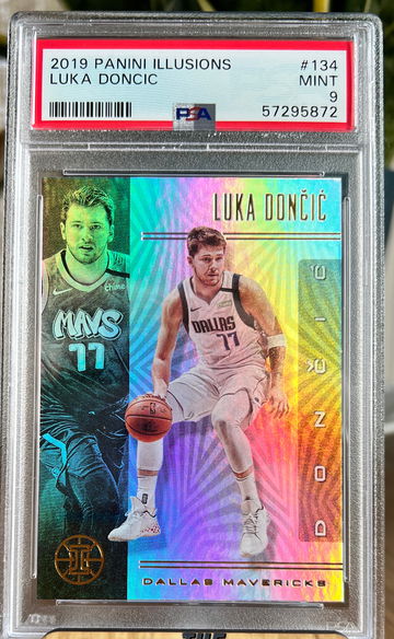 2019 Panini Illusions Luka Doncic Second Year Card #134 PSA 9 Mint Dallas Mavs! 