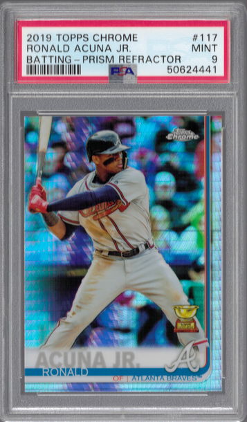 2019 Topps Chrome Ronald Acuna Jr. Prism Refractor PSA 9