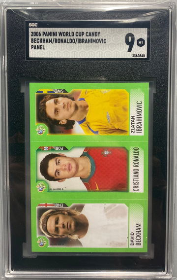 2006 Panini World Cup Candy Beckham/Ronaldo/Ibrahimovic SGC 9 MINT!