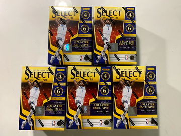 (Lot of 5) 2020-21 Panini Select NBA Basketball Blaster Boxes