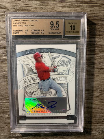 2009 Bowman Sterling  Auto Mike Trout (BGS 9.5/10)
