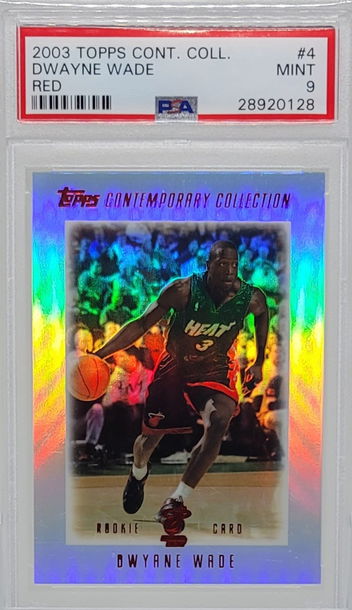 2003 TOPPS CONTEMPORARY COLLECTION DWYANE WADE SP RC #4 RED #/225  PSA 9 VERY RARE POP 5