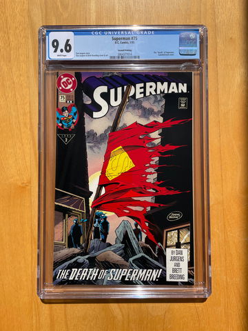 Superman #75 CGC 9.6 2nd Printing Death of Superman