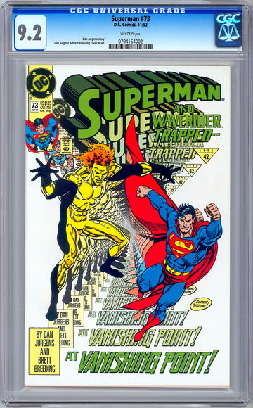 SUPERMAN #73 CGC 9.2 PRELUDE TO DOOMSDAY APP IN *DEATH OF SUPERMAN SAGA* 1992