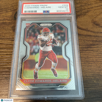 2020 Panini Prizm Clyde Edwards-Helaire #328 Prizm Rookie PSA 10