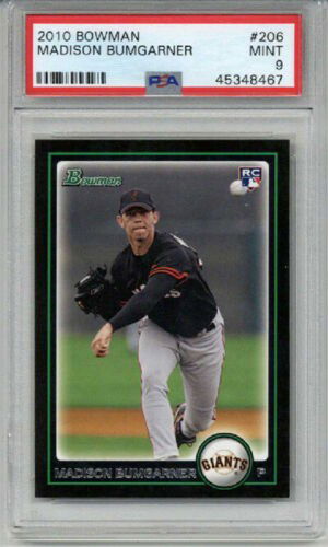 2010 BOWMAN #206 MADISON BUMGARNER ROOKIE RC CARD SAN FRANCISCO GIANTS PSA 9