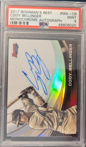 2017 Bowman's Best Cody Bellinger Monochrome Rookie Autograph /100 PSA 9