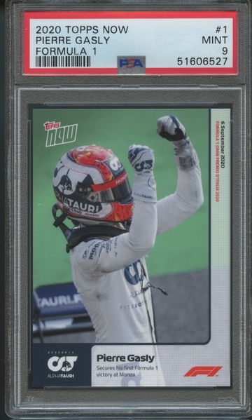 Pierre Gasly 2020 Topps Now #1 Rookie PSA 9
