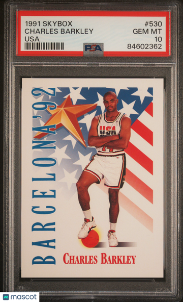 1991 Skybox Charles Barkley #530 PSA 10 - Dream Team USA - 76ers
