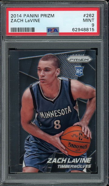 2014 Panini Prizm 262 Zach LaVine PSA 9
