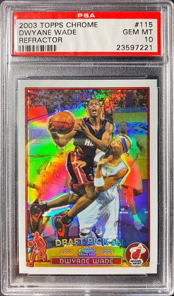 Dwyane Wade Topps Chrome Rookie Refractor PSA 10