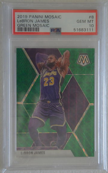 2019 Panini Mosaic Lebron James Green PSA 10 