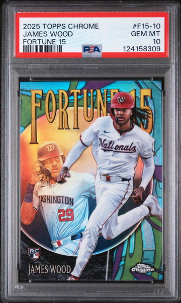 2025 Topps Chrome James Wood #F15-10 PSA 10
