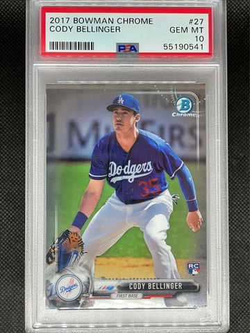 PSA 10 Cody Bellinger 2017 Bowman Chrome RC Cubs