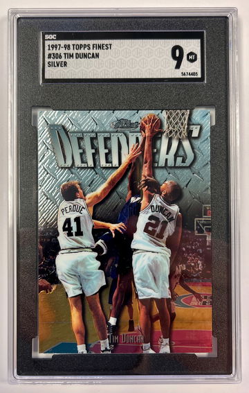 1997-98 Topps Finest Tim Duncan 306 SGC 9