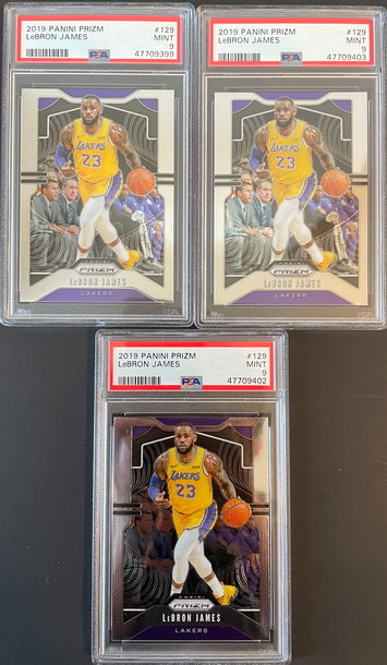 2019 Lebron James Prizm PSA 9 Lot