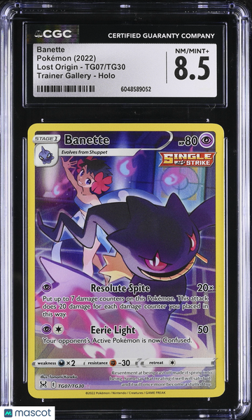 2022 Pokemon Lost Origin Banette Holo CGC 8.5 #TG07/TG30